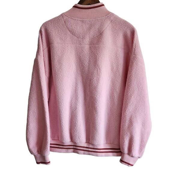 Zelos Fleece Sweatshirt Jacket Womens Large Pink Pullover 1/4 Zip - Picture 2 of 5